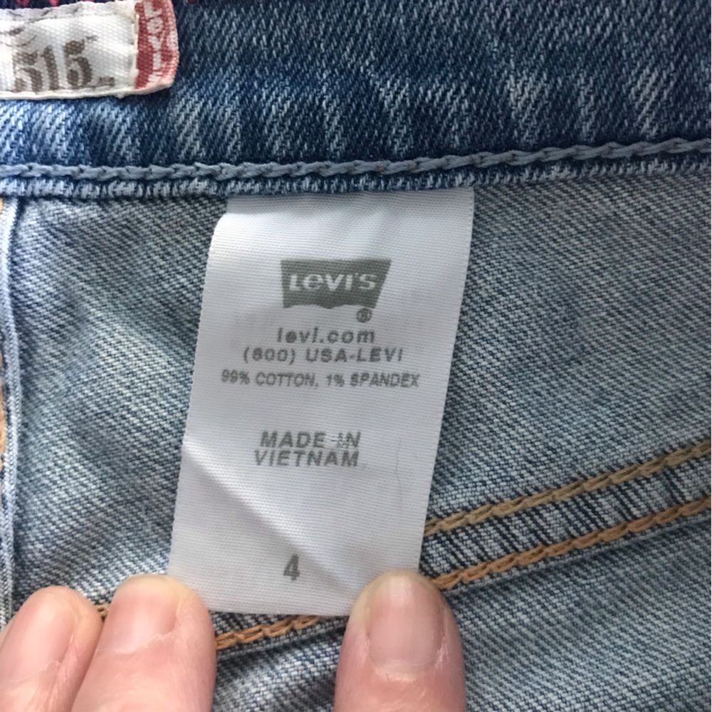 Women's Levi’s 515‎ Blue Jean Cuffed Crops Capris - Picture 9 of 10